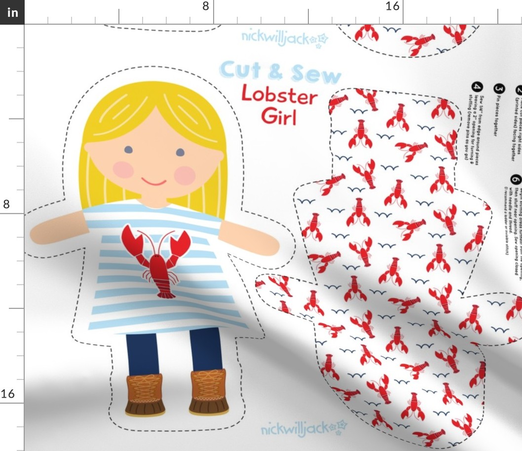 Cut and Sew Lobster Girl Blonde