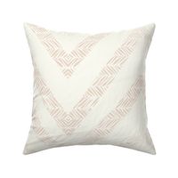 Pastel Chevron blush pink on Natural  - medium scale