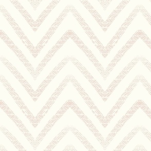 Pastel Chevron blush pink on Natural  - small scale