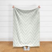 Pastel Chevron Seagrass on Natural White - medium scale