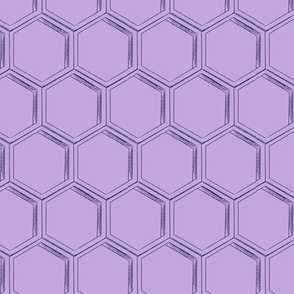 honeycomb hex coord in lilac (small)