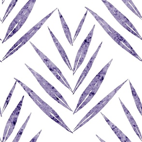 botanical - palm leaves - grape color - foliage wallpaper and fabric