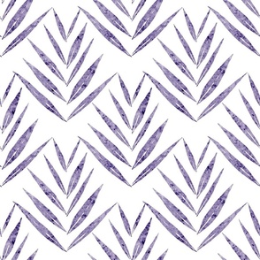 small scale botanical - palm leaves - grape color - foliage wallpaper and fabric