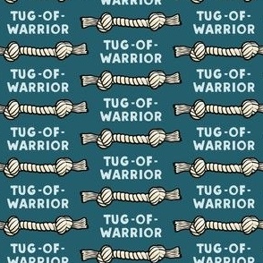 Tug - of - warrior - dog rope bone - dark teal - LAD22