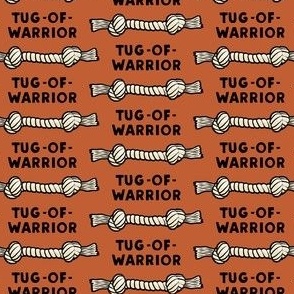 Tug - of - warrior - dog rope bone - rust - LAD22