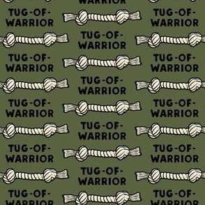 Tug - of - warrior - dog rope bone - green - LAD22
