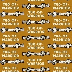 Tug - of - warrior - dog rope bone - mustard - LAD22