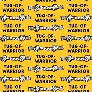 Tug - of - warrior - dog rope bone - yellow - LAD22