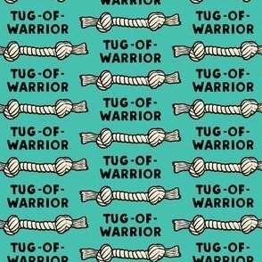 Tug - of - warrior - dog rope bone - teal - LAD22
