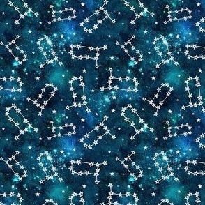 Small Scale Gemini Constellations Teal Galaxy