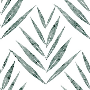 botanical - palm leaves - pine color - foliage wallpaper and fabric