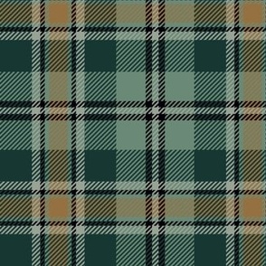 Three Ribbon Plaid in Green and Beige