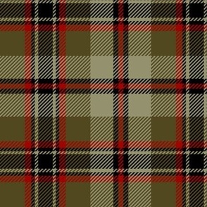 Three Ribbon Plaid in Brown Red Beige and Black