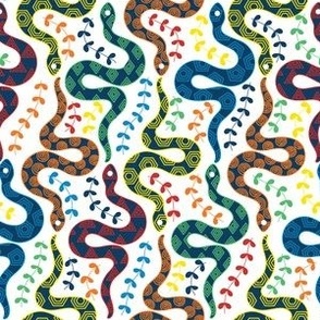 (Small) Rainbow Snakes - red, orange, yellow, blue, green, white