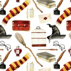 Harry Objects White Witches Wizards School Hogwart Wizardy Wizarding World Potter Pen Books Owls Hedwig Hagrid