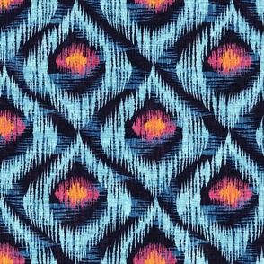 Dark blue ikat pattern