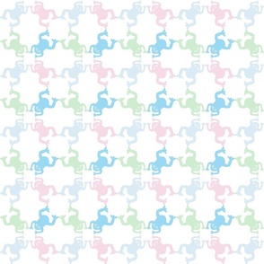 Dancing Frogs - Spring Multi on White