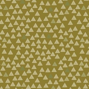 Olive green maze triangles