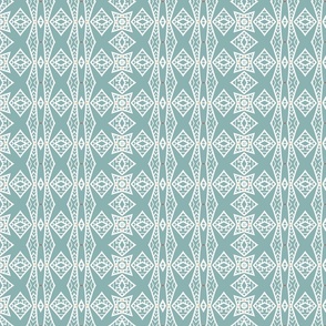 Abstract Turquoise and White Tribal Pattern