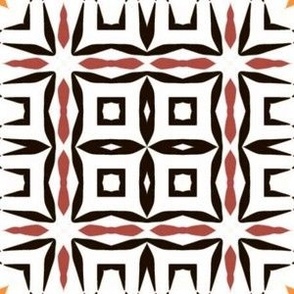 Red, black, and white primitive squares