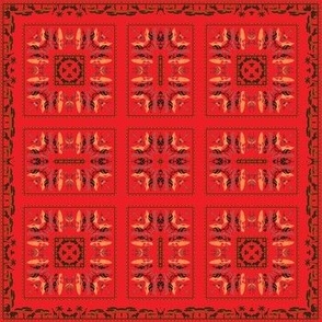 Red Tribal Abstract