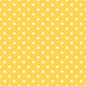 Classic White On Yellow Polka Dots 2 inch