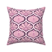 Ogee with anthemion ornaments | pink and dark violet | small