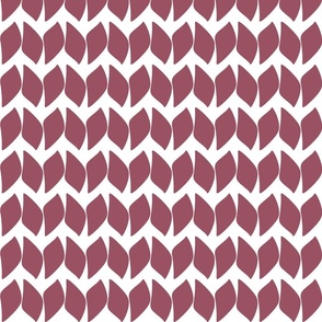 Chevrons - Red Brown on White