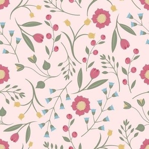 Floral - Ditzy Floral in Pink - Small