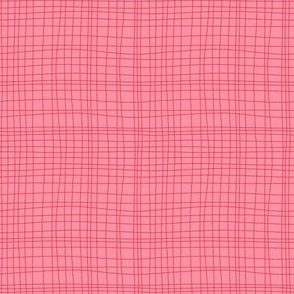 Off The Grid - Plaid Geometric Pink