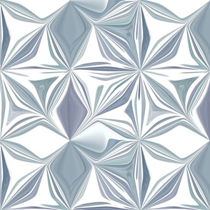 Grey and  white abstract flowers