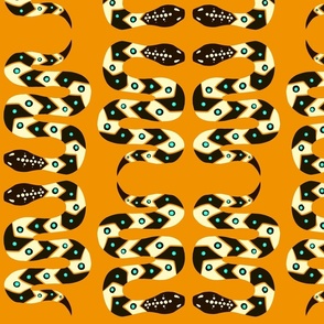 Snake Orange Black White Super Snake Amazing Medium 
