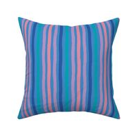 Pink, purple, teal and blue stripes