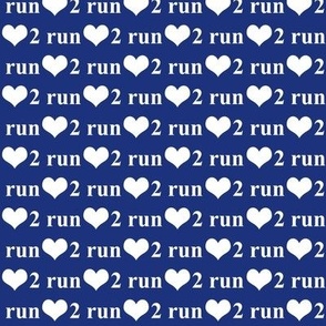 Love 2 Run Blue And White Small