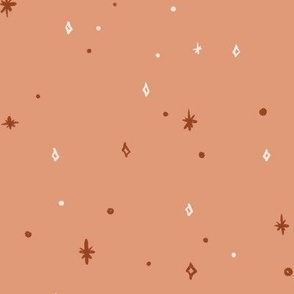 Starry Night - Peach and Terracotta 