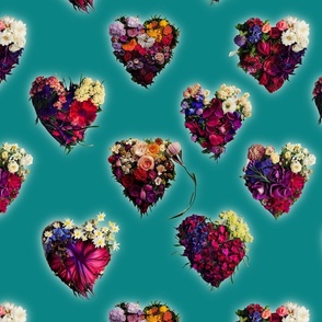 Hearts made of Flowers