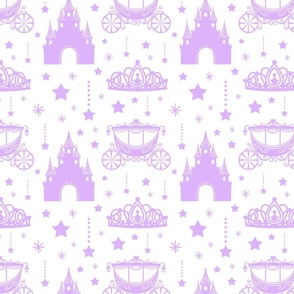 Princess Purple on White Sparkle