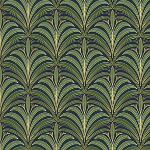 Art Deco Leaves in Gold - Small Scale
