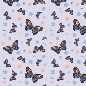 Gaggle of Butterflies - Periwinkle  