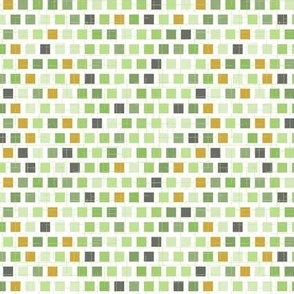 048 - Small scale  fresh mint apple green and charcoal and orange vibrant, lively and bold geometric checkerboard, organic linear hand drawn textures in contrasting colours, for adult apparel, elegant pjs, pretty pillows and cosy home decor 