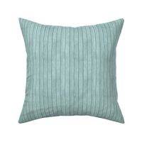 Light Teal Broad Vertical Stripes - Ditsy Scale - Watercolor Textured Teal Background