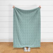 Light Teal Broad Vertical Stripes - Ditsy Scale - Watercolor Textured Teal Background