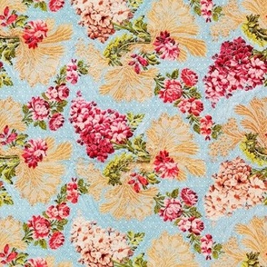 1700s Vintage Floral Brocade - Original Textured