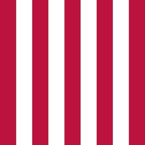 Alabama State Crimson Red and White Vertical Stripes