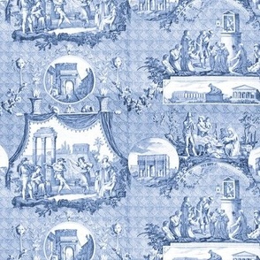 1821 Historical Toile de Jouy in Wedgewood Blue