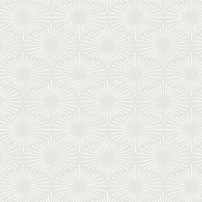 Art Deco Sunshine - Light Grey (Medium Scale)