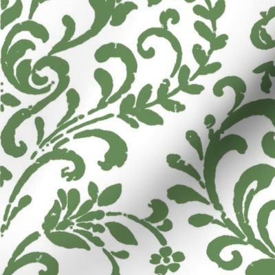 Kelly green mix and match negative white background - Christmas, Hanukah, Thanks Giving - Vintage Damask on Season Holidays_large