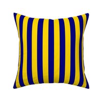 California Blue and Gold Vertical 1 inch Stripes