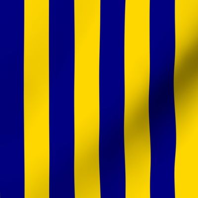 California Blue and Gold Vertical 1 inch Stripes