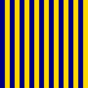 California Blue and Gold Vertical 1 inch Stripes